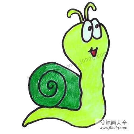 蜗牛画法儿童画_蜗牛画画图片_蜗牛怎么画
